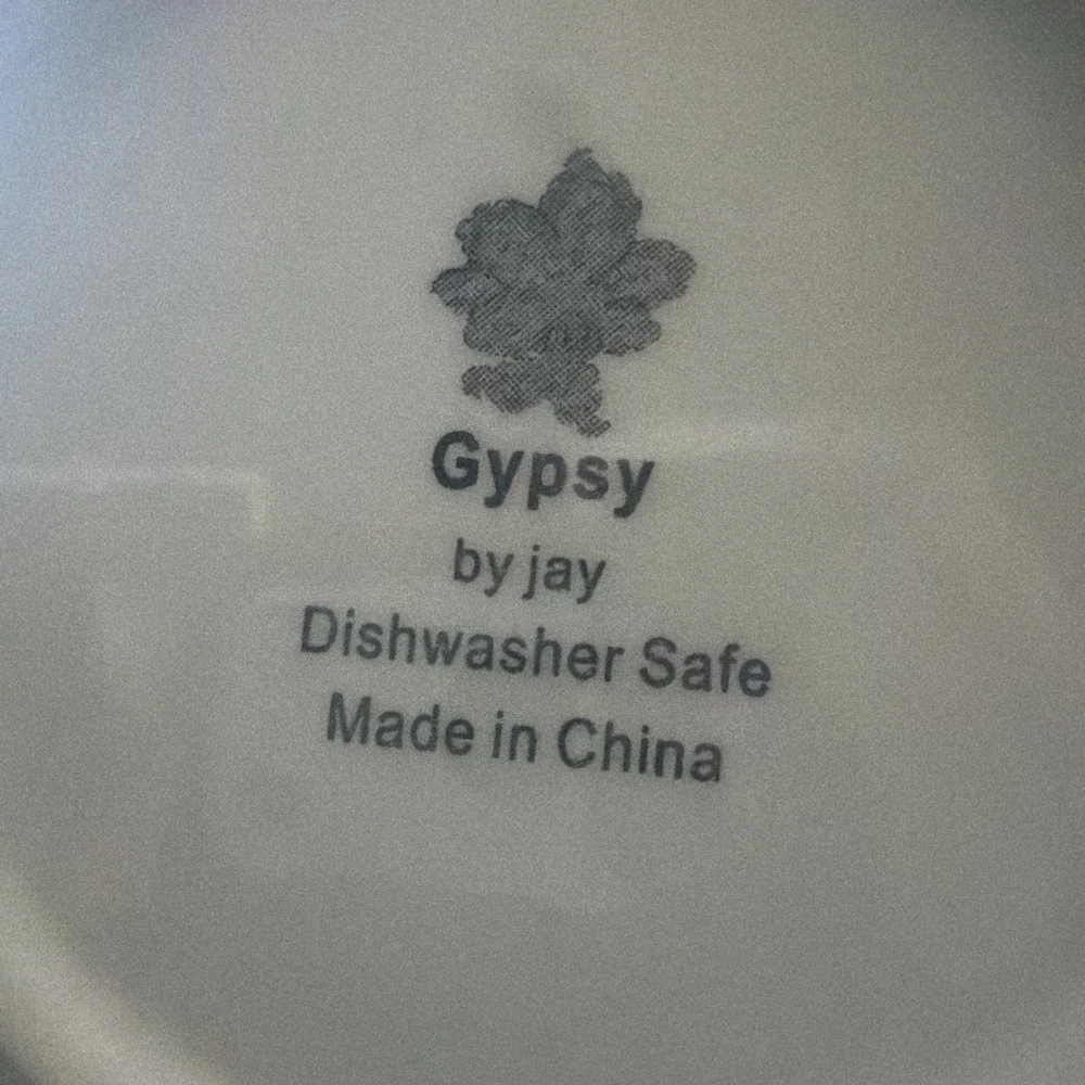 Jay Companies Gypsy Floral Ceramic Teapot White Green Coral Hand Painted